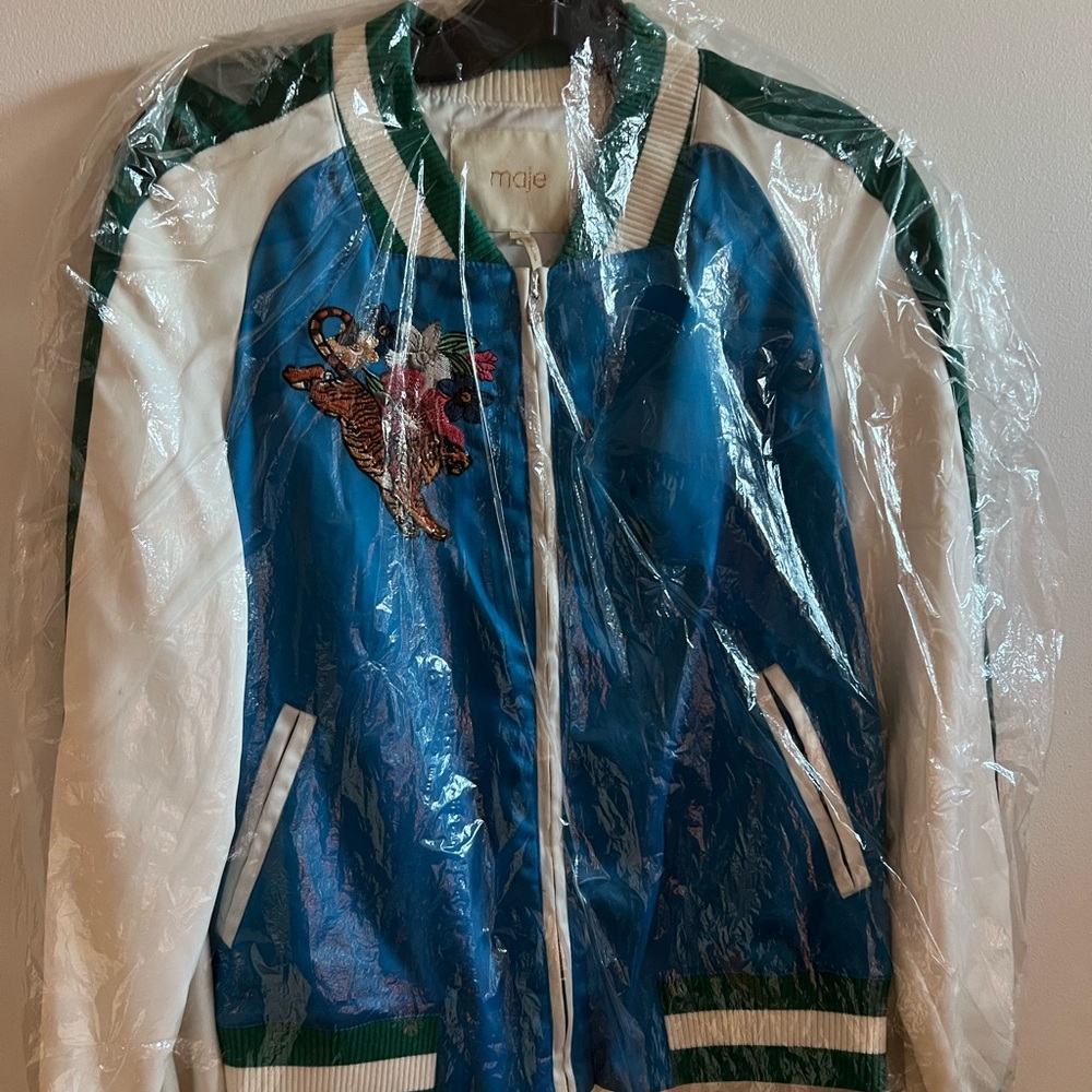 Maje Satin Bomber